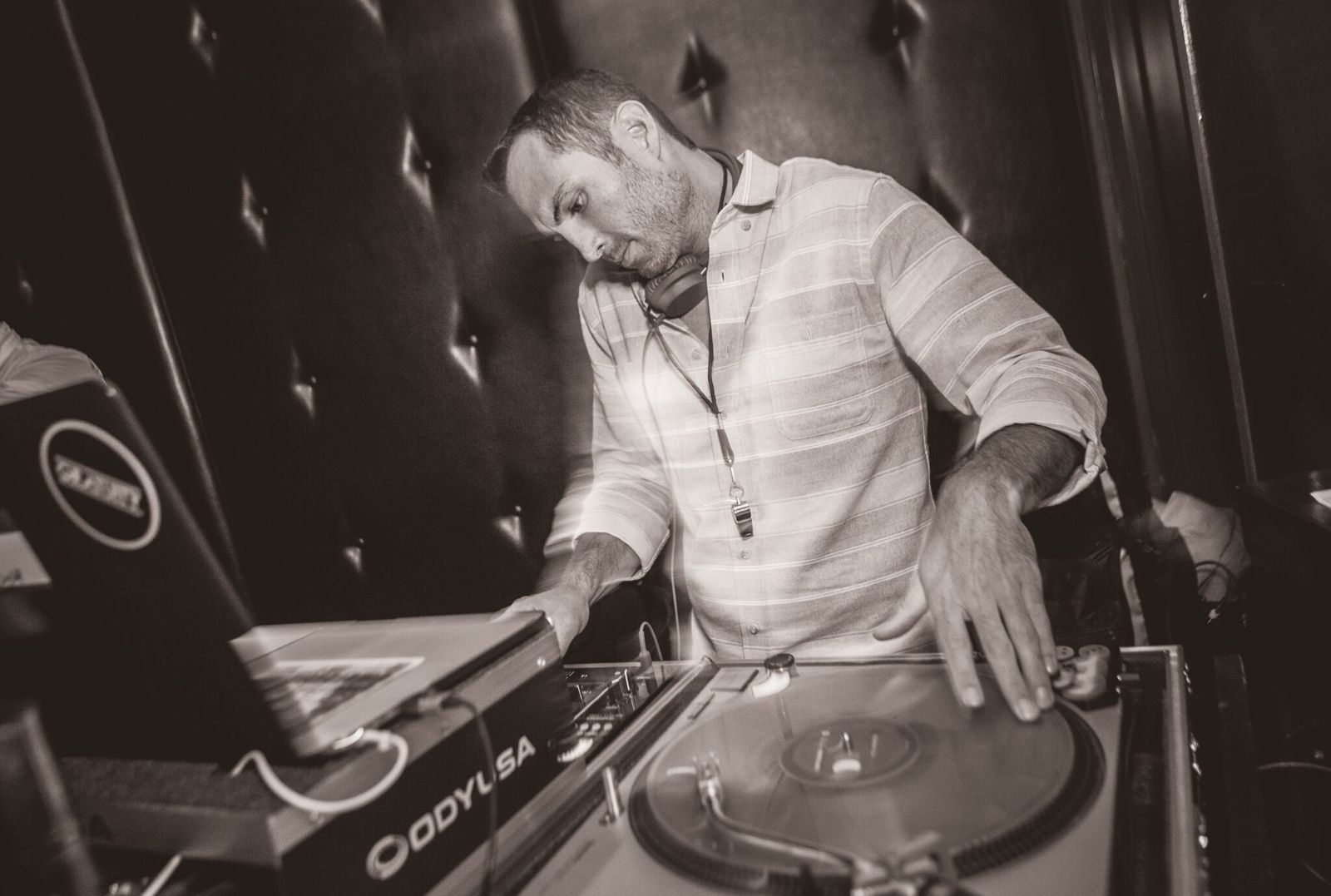 DJ Maple Syrup in the booth at a Los Angeles club